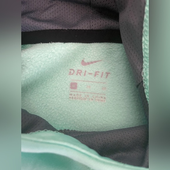 Nike teal Hoodie with thumb holes and funnel neck - Picture 5 of 6